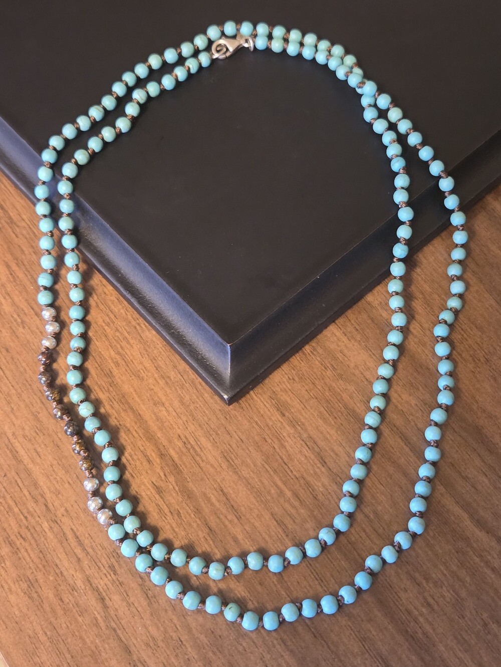 Silpada Sterling Silver & Howlite Necklace - Picture 3 of 12